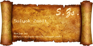 Sulyok Zsolt névjegykártya